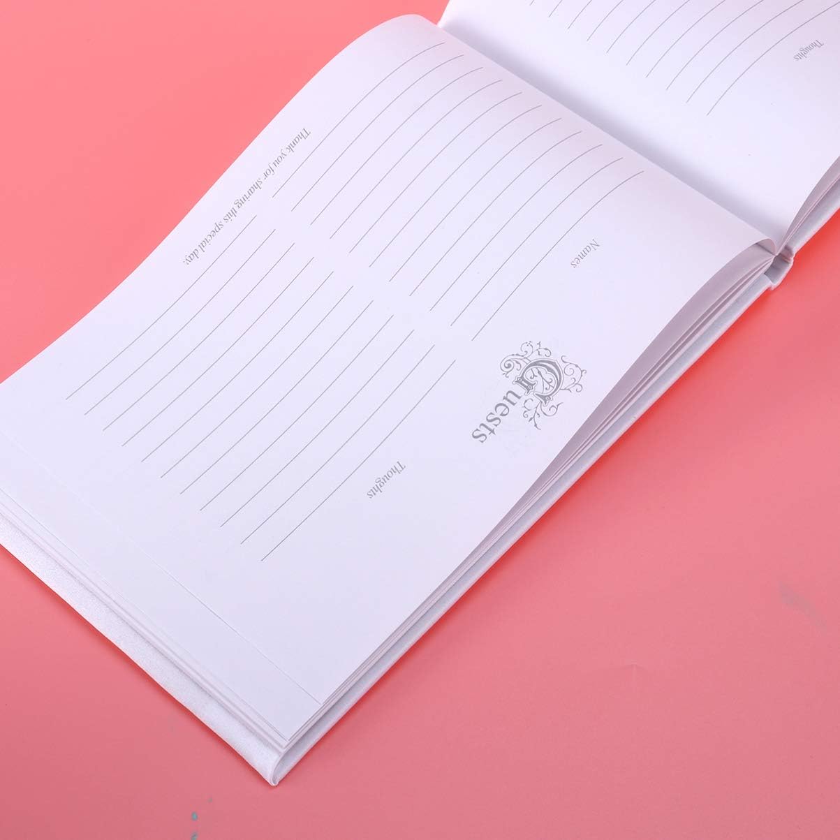 Toyvian 4pcs /Set Ring Bearer Pillow with Pearl Bowknot Flower Girl Basket Wedding Guest Book Table Pen with Pen Holder for Wedding Party Decoration Supplies (Purple Flower)