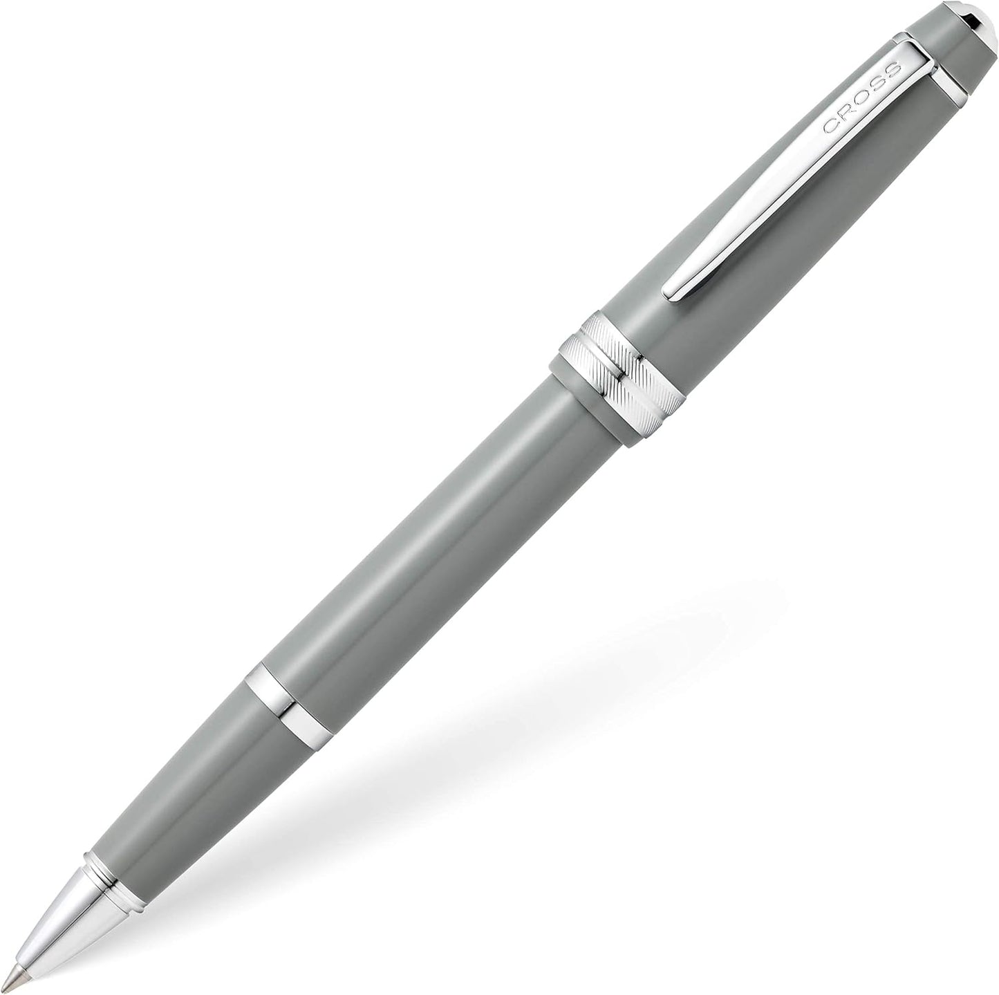 Cross Bailey Light Refillable Rollerball Pen Presented in a Everyday Gift Box - Medium Point, Black Ink, Polished Gray