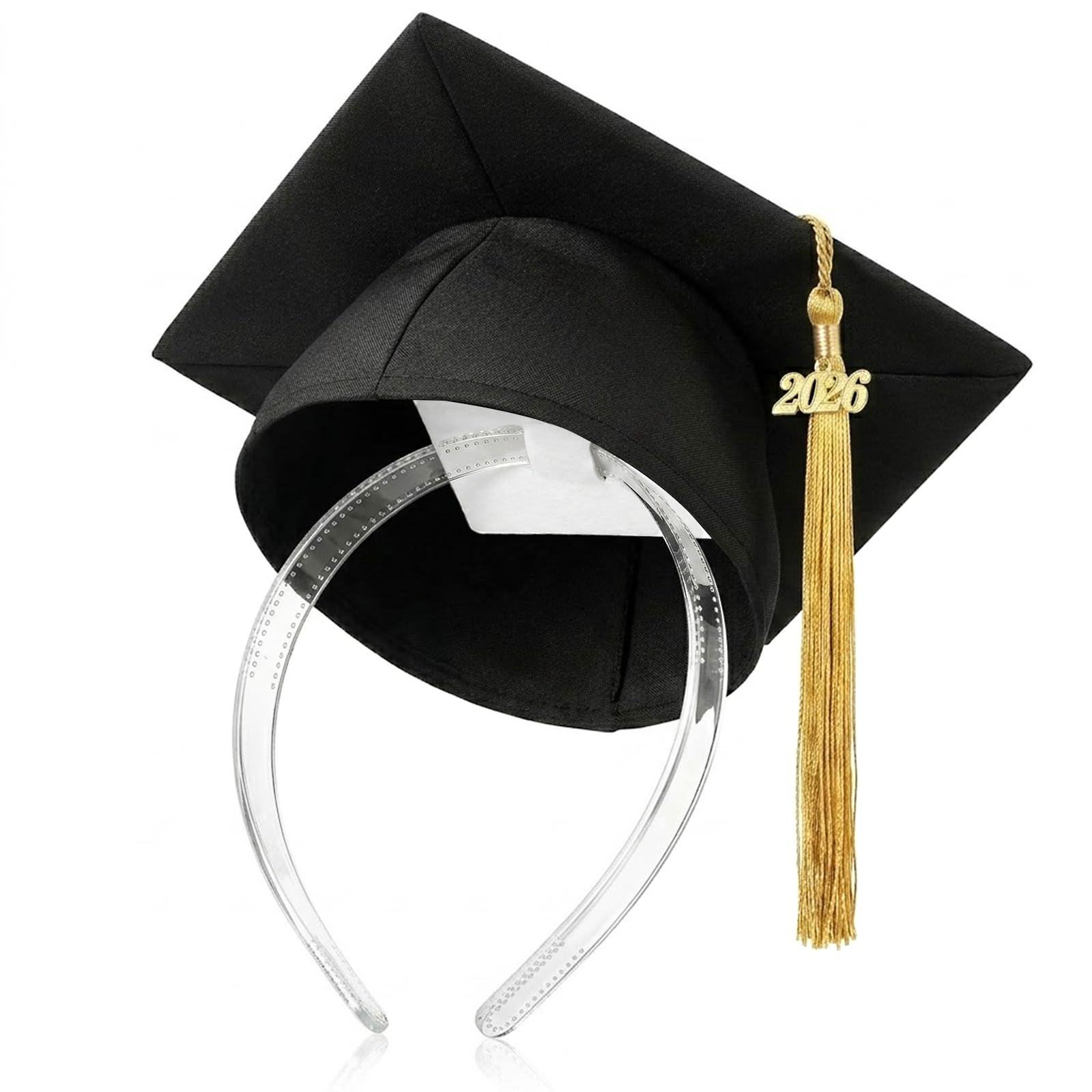 GIURKUU Clear Graduation Cap Headband for Graduation Day