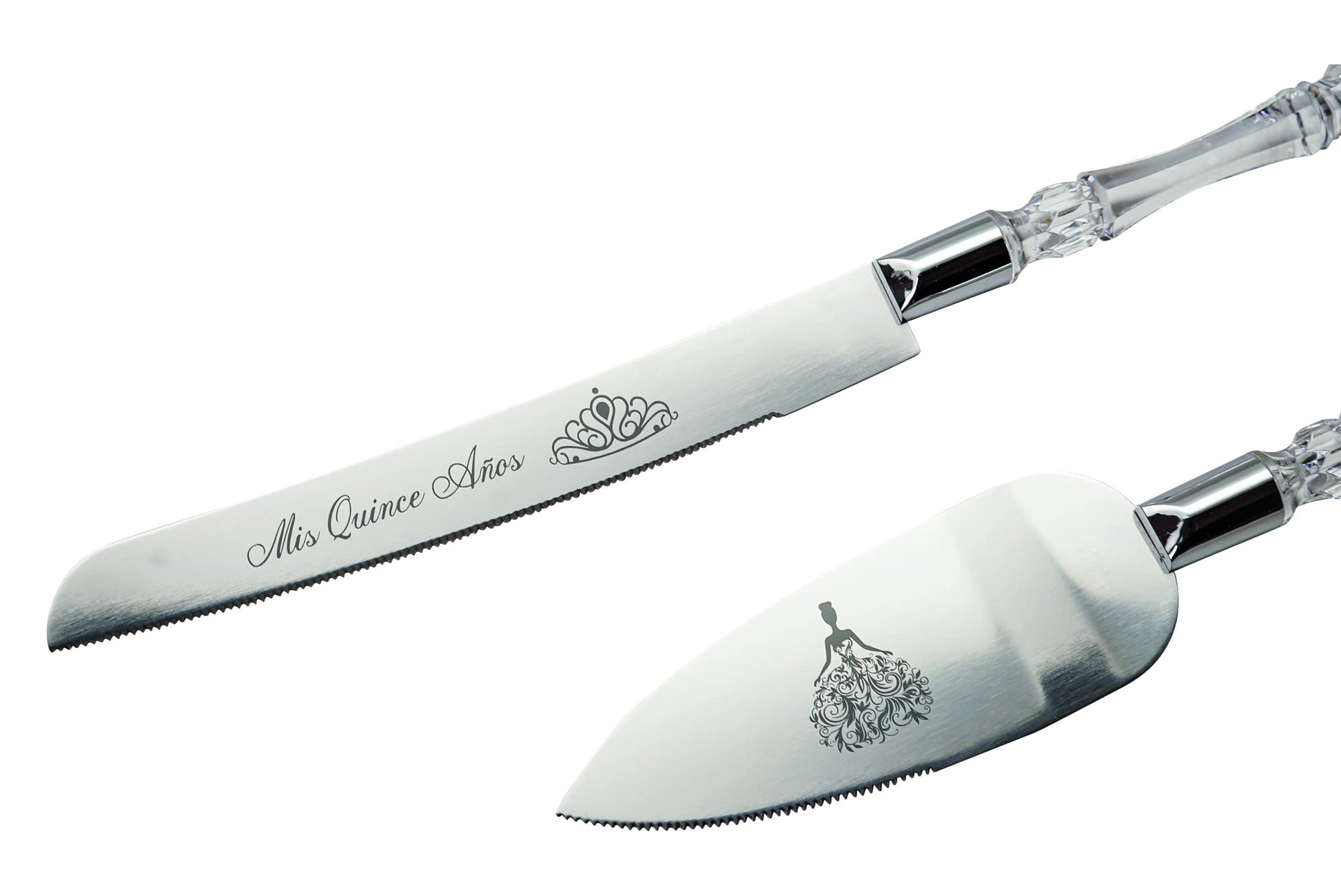 Lassos Boutique Mis Quince Años Quinceanera Cake Serving and Knife Set, Sweet 15 Birthday Cake