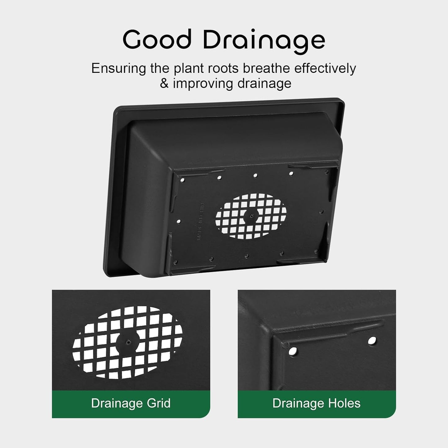 GROWNEER 3 Pcs 6.5 Inch Bonsai Pots with Drainage Humidity Trays & 1 Repotting Mat, Durable Bonsai Tree Training Pot Rectangle Planter Kit Seedling Starter Small Indoor Outdoor Growing Built in Mesh