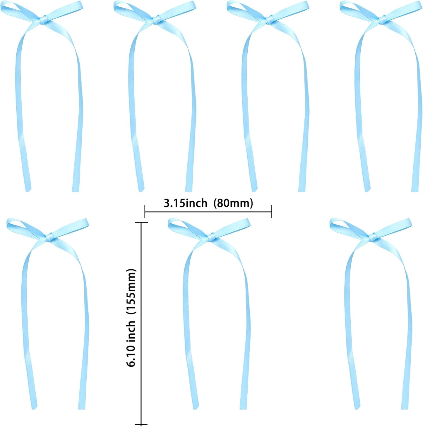 Ephlyn 30Pcs Bow Cupcake Toppers Valentine's Bowknot Ribbons Coquette Bow High Footed Cup Balloon Wall Party Decorations Cake Dessert Picks Baby Girl Birthday Wedding Party Supplies Lake Blue