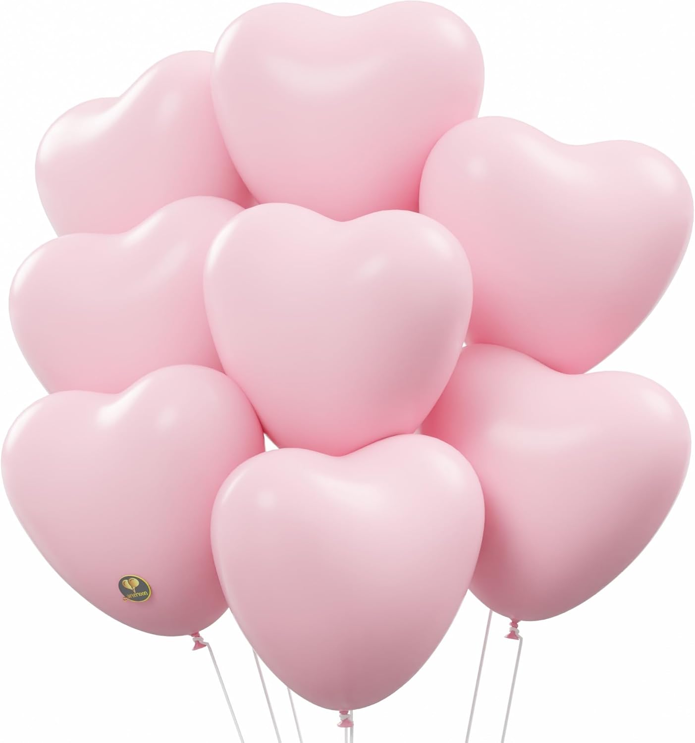 AFTERLOON® Biodegradable Balloons 24 pcs Baby Pink 10 Inch Heart Shaped, Thickened Extra Strong Natural Latex Helium Float, Proposal Marriage Love Baby Shower Gender Reveal Wedding Bridal