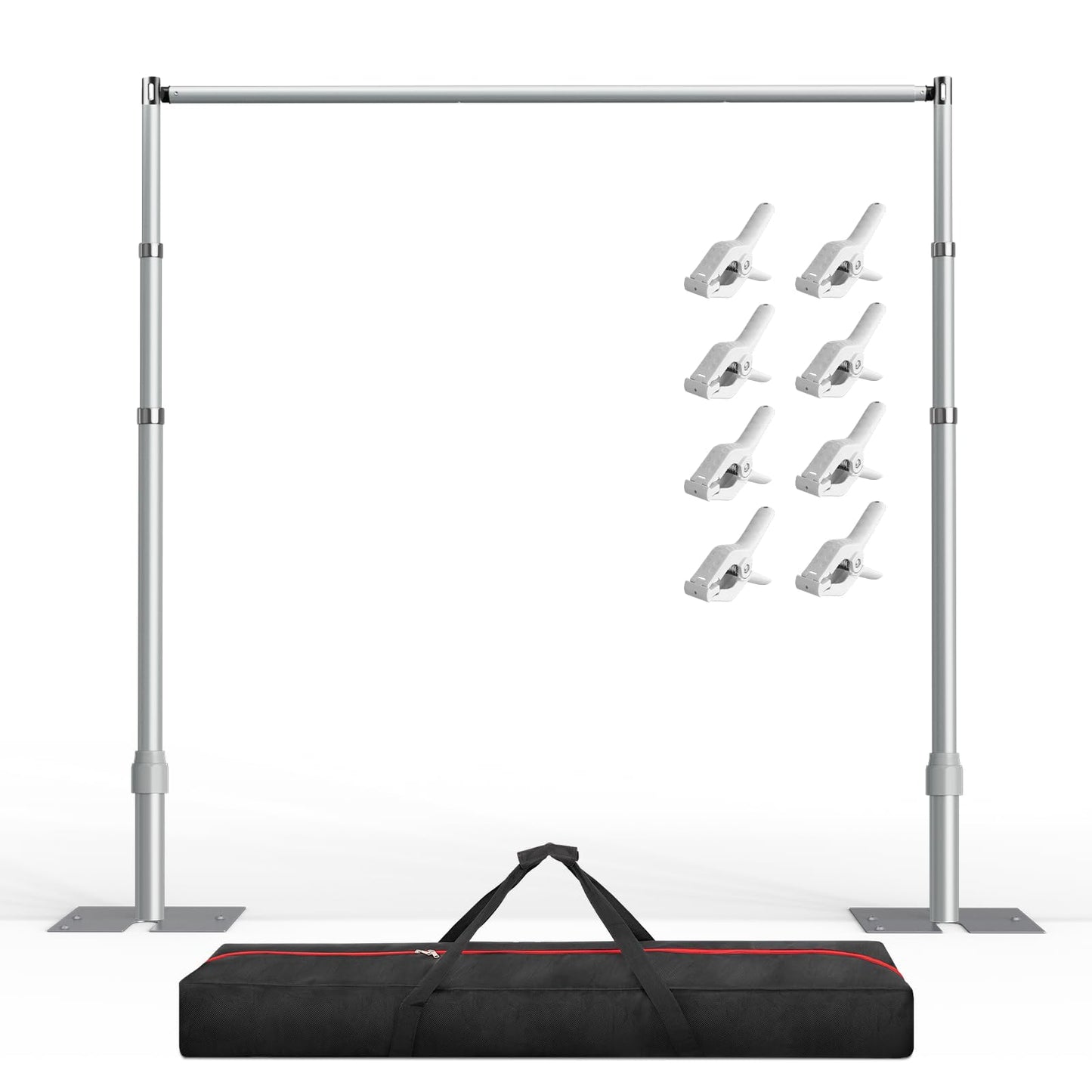 EMART 10x10ft Heavy Duty Backdrop Stand Frame with Adjustable Pipe