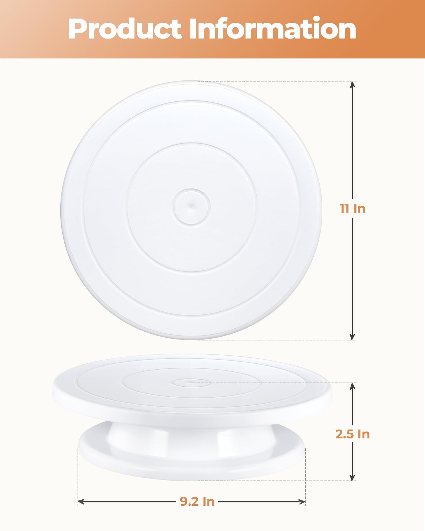 Kootek Cake Stand Turntable for Party, Base Giratoria para Pastele
