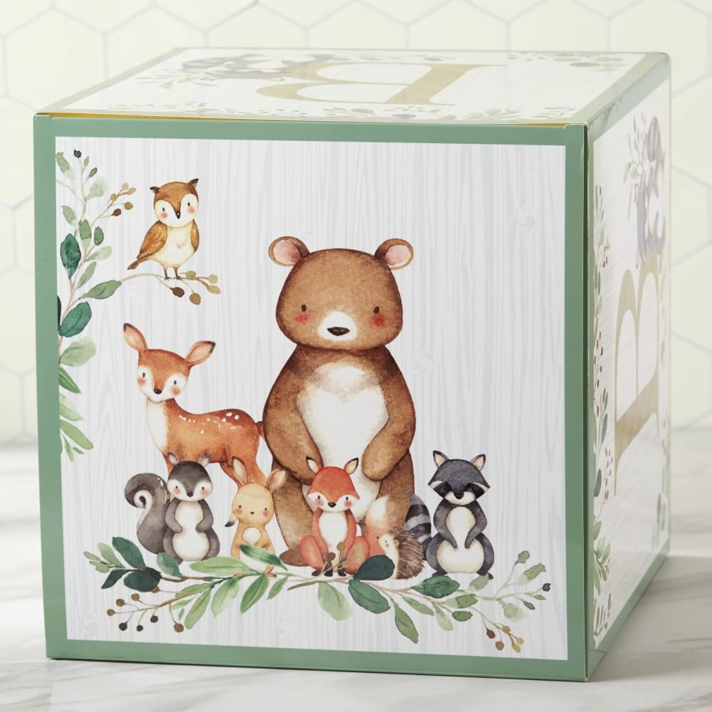 Kate Aspen Woodland Baby Boxes With Letters For Baby Shower Decorations, Gender Reveal Decoration