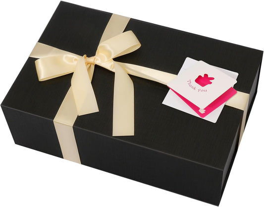 Large Black Gift Box,13.75"x9"x4.5", Gift Boxes with Magnetic Lids for Presents Closure Gift Packing for Birthday,Christmas, Halloween,Wedding,Bridal Gifts,Mother's Day Gift Packging