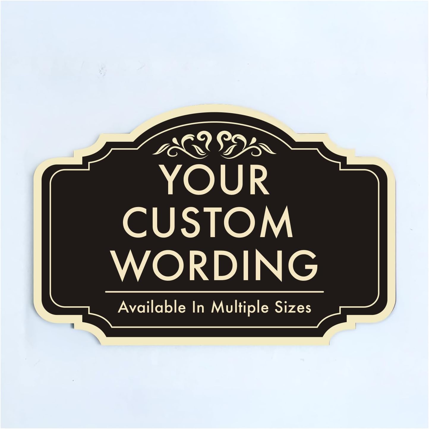 Custom Decorative Metal Signs, Personalized Aluminum, Custom Driveway, Waterproof USA Made, Black Charcoal 14x10 In