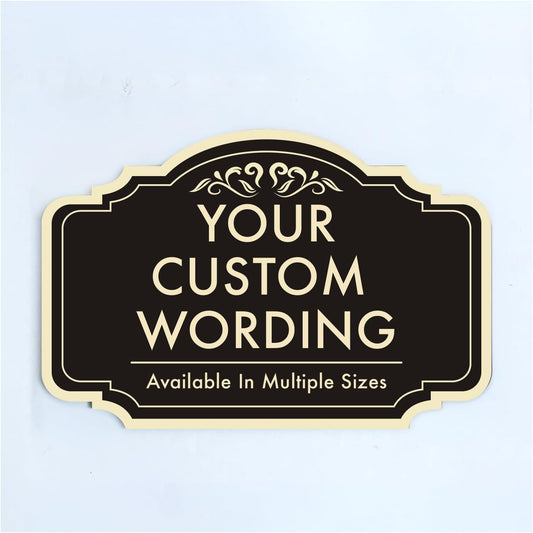 Custom Decorative Metal Signs, Personalized Aluminum, Custom Driveway, Waterproof USA Made, Black Charcoal 14x10 In
