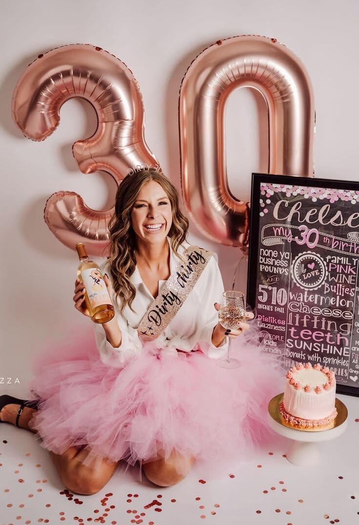 Large 40 Inch Rose Gold 3 Number Balloon, 3 13 23 30 33 36 38 Rose Gold Birthday Party Decorations, Numbers Three Foil Balloons for Anniversary Party Graduations Celebration Supplies