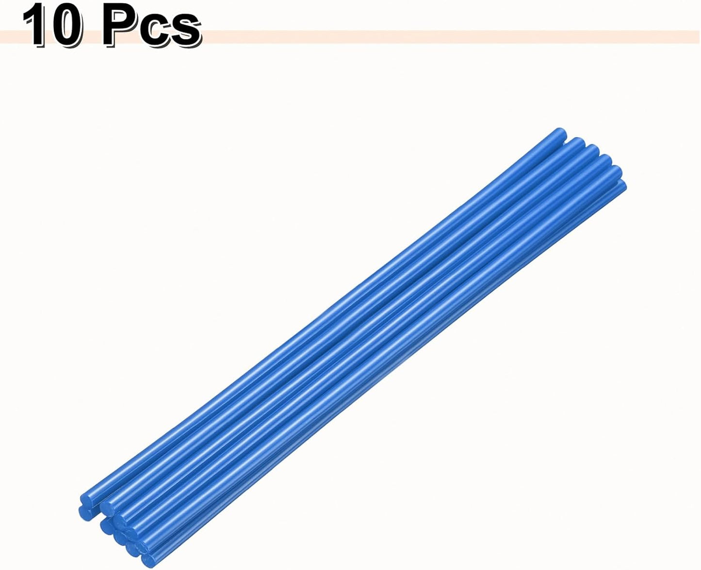 HARFINGTON 10pcs Hot Glue Sticks 0.28" Dia x 11.81" Long EVA Mini Hot Melt Adhesive Glue Stick for Hot Melt Gun Wood Plastic Glass Flowers Fabrics Foam, Blue