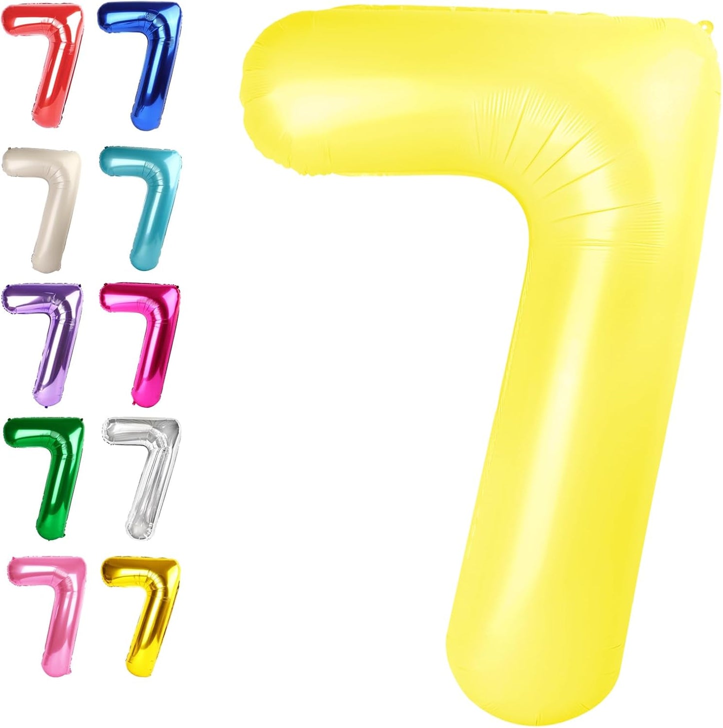 Number Balloon 7 Yellow Macaron