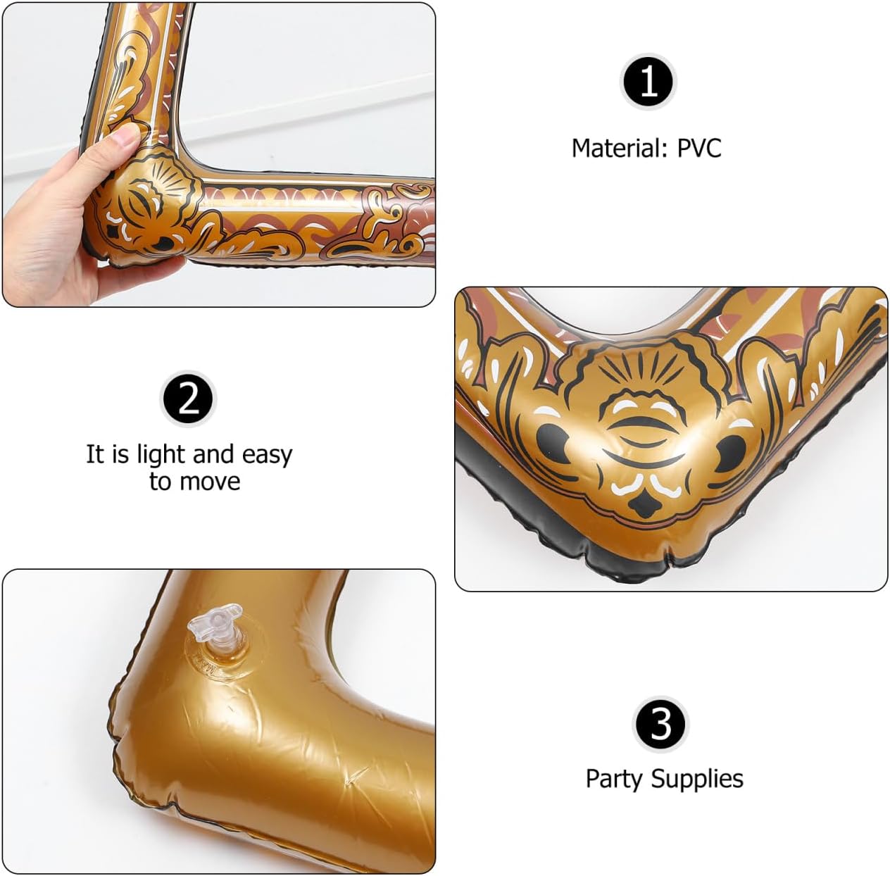 TENDYCOCO 1Pc Inflatable Frame Beautiful Selfie Picture Frame Chic Photo Booth Prop