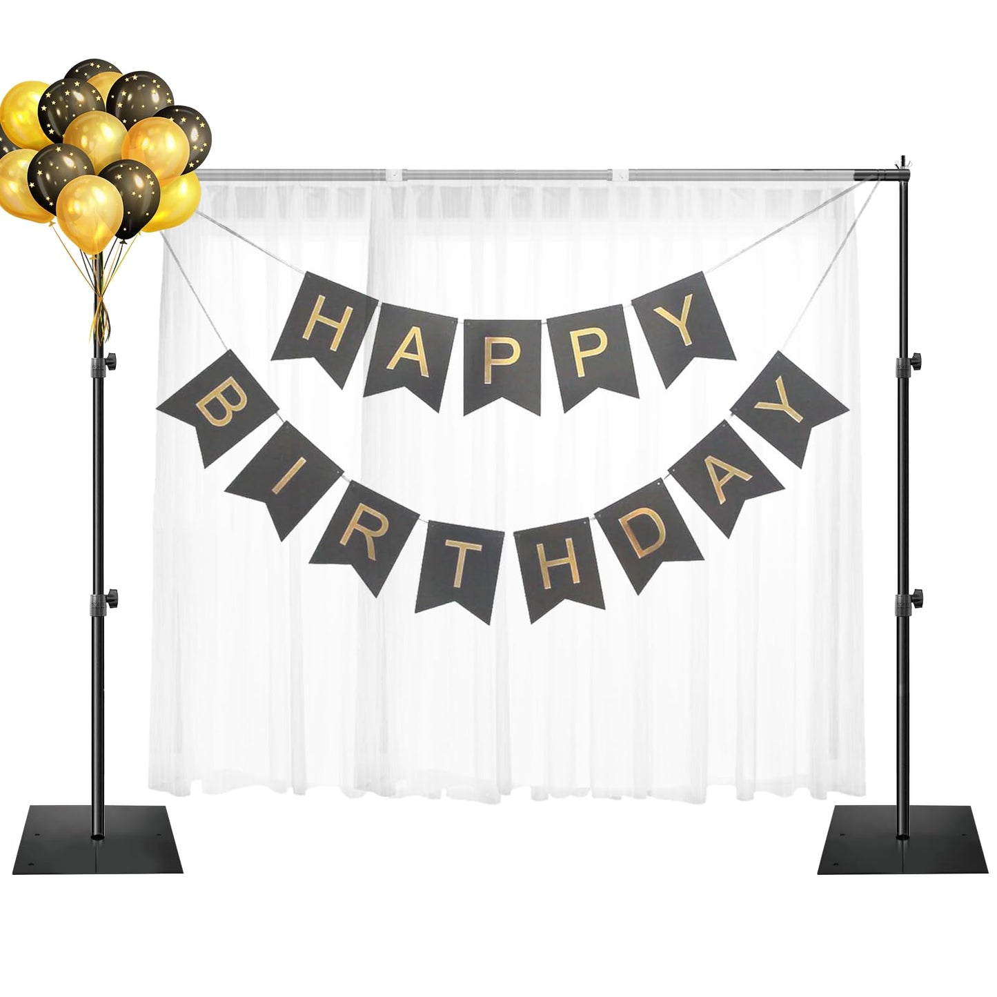 EMART Backdrop Stand Heavy Duty 6.5x10ft Adjustable Pipe and Drape Stand
