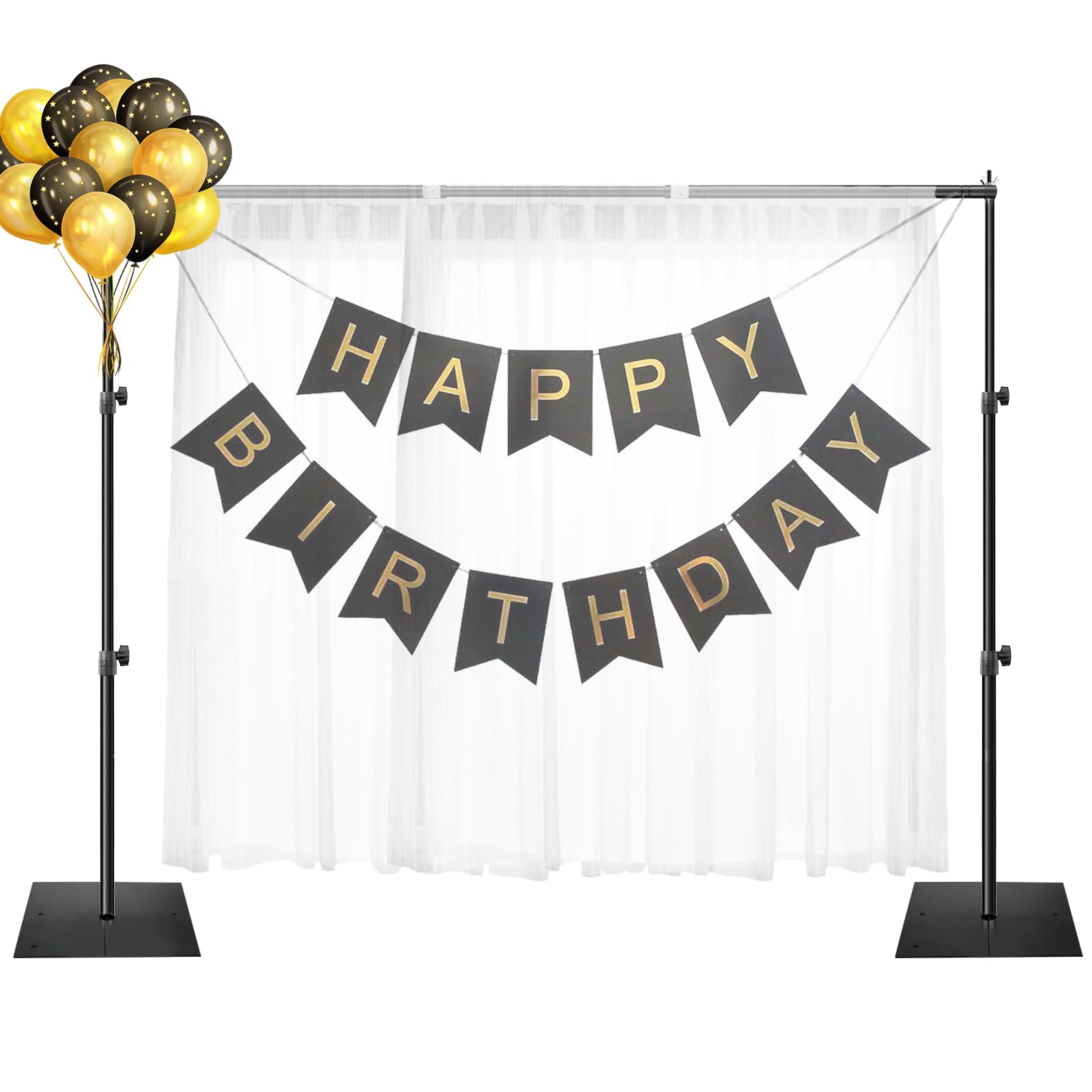 EMART Backdrop Stand Heavy Duty 6.5x10ft Adjustable Pipe and Drape Stand