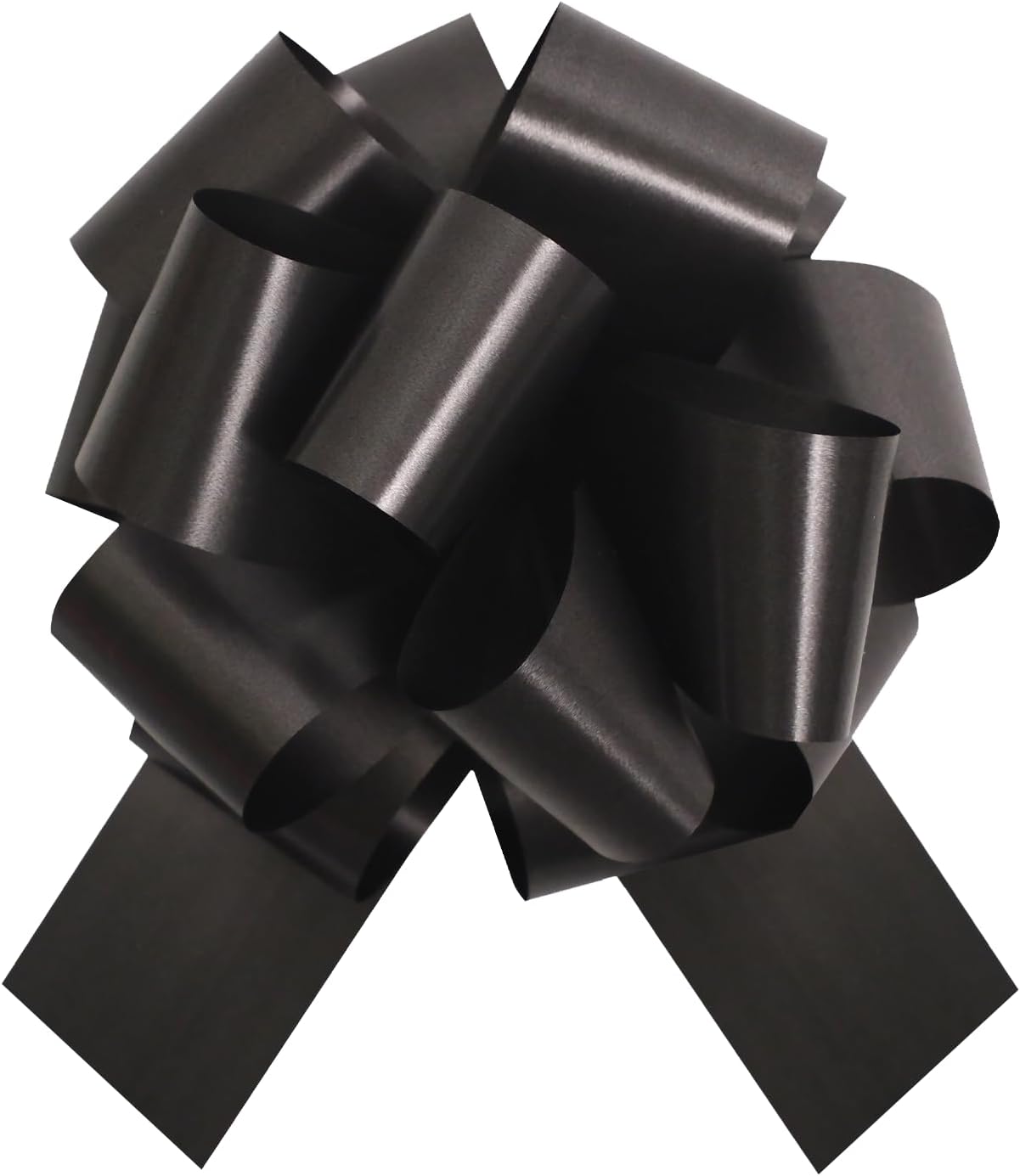 6 PCS 6 Inch Black Pull Bows - Perfect for Gift Wrapping, Wedding Decor, Car Bows, Birthday Parties, Christmas and Valentine's Day