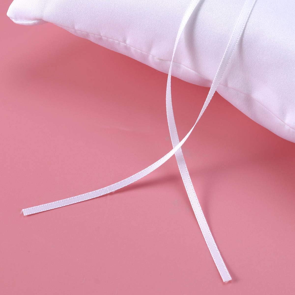 PRETYZOOM Bride Vintage Rings Bridal Bearer Pillow Retro Decor Wedding Faux Pearl Ribbons Pillows Girl Mini Basket Quinceanera Pearl Rings White Artificial