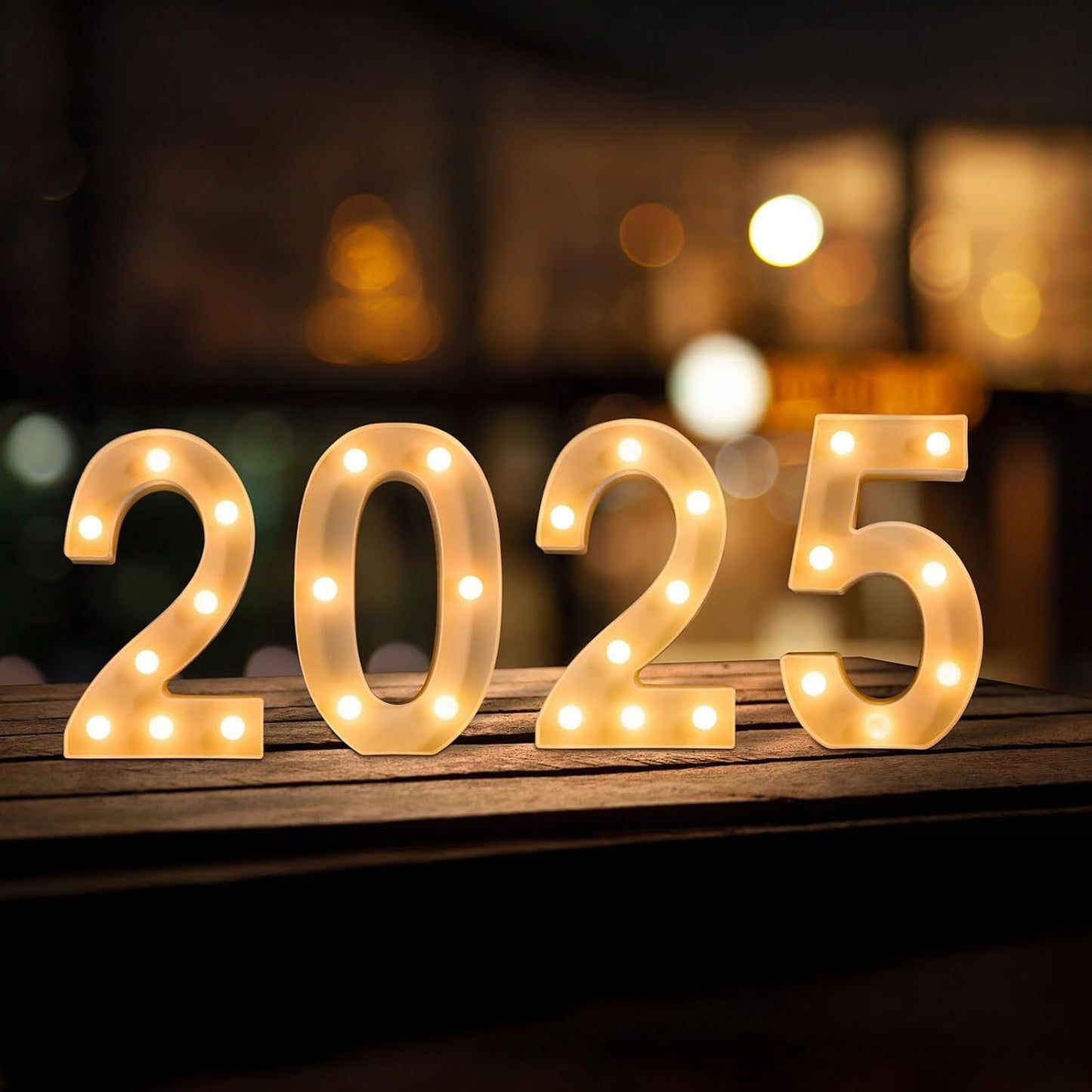 Foaky Rechargeable LED Letter Lights Sign Marquee Light Up Letters Sign for Night Light Wedding/Birthday Party Christmas Lamp Home Bar Decoration (5)