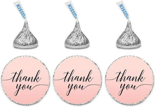 Andaz Press Blush Pink Rose Elegant Party Collection, Small Round Circle Label Stickers, Fits Kisses Chocolates, Thank You, 240-Pack, Favors Decor Envelope Seals