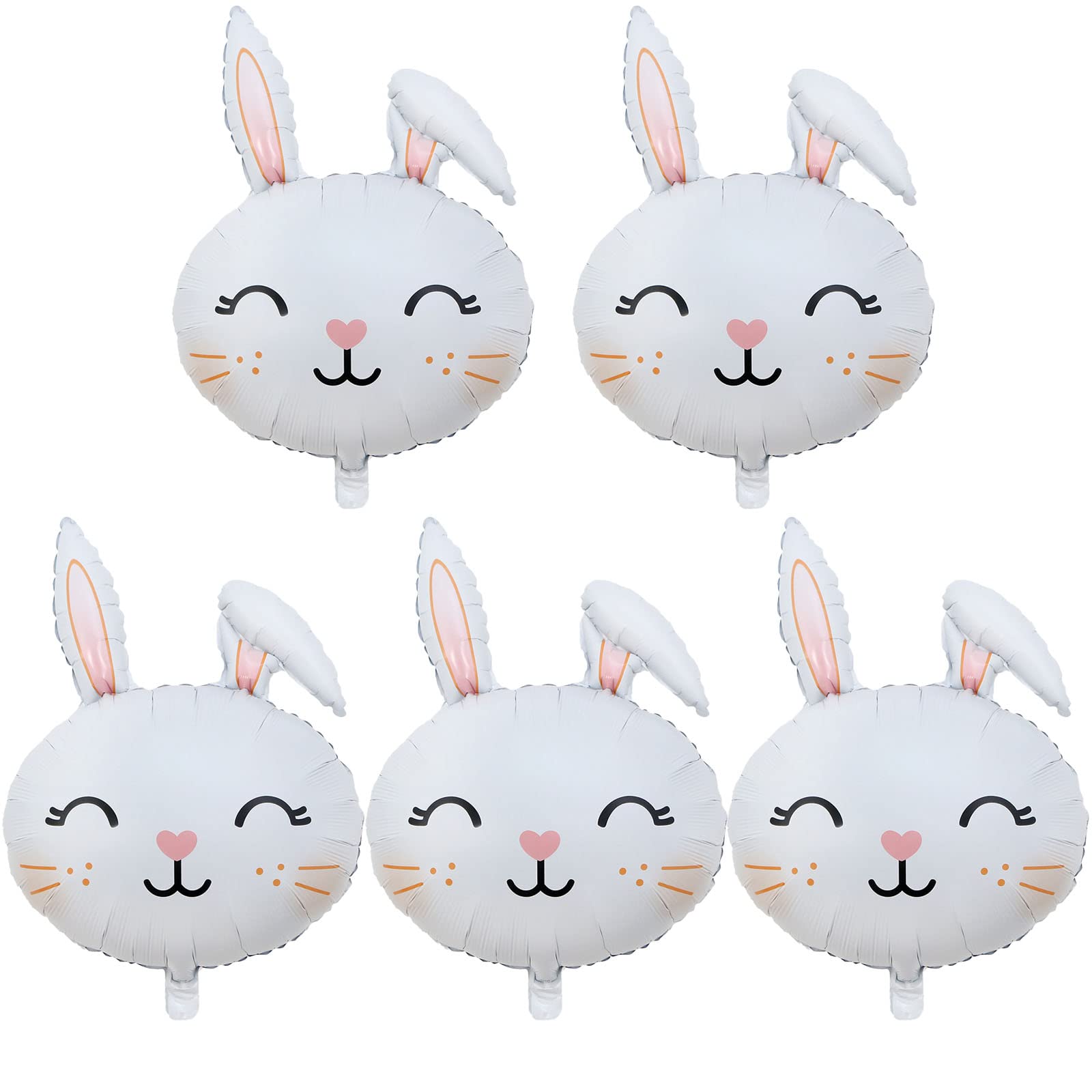 HADCKJA Bunny Balloons Easter Balloons Rabbit Head Foil Balloon for Easter Themed Party Bunny