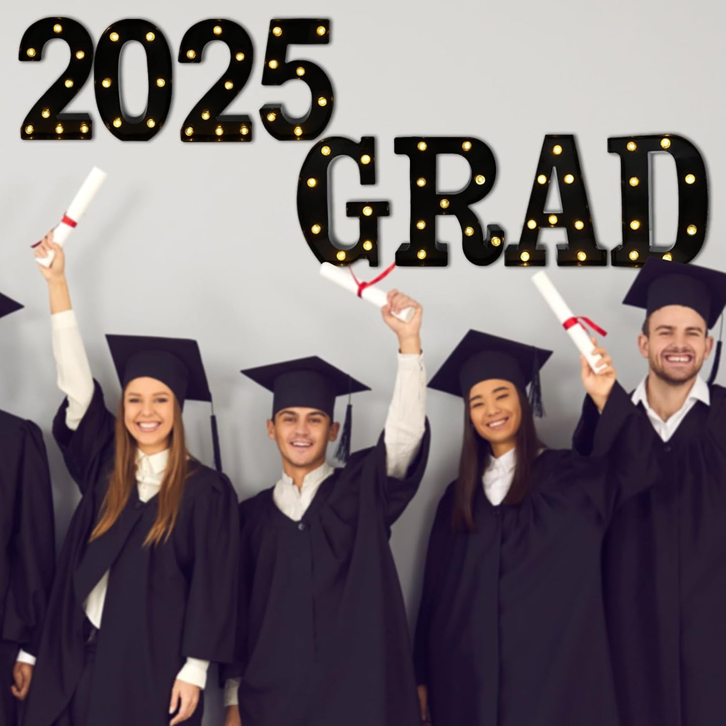 LED Marquee Numbers, 8.58 Inch Led Light Up Numbers for Party, Small Light Up Letters, Battery Powered Lighted Number for Table, Birthday, Night Light, Christmas or Home Decor (Black, Number 2)