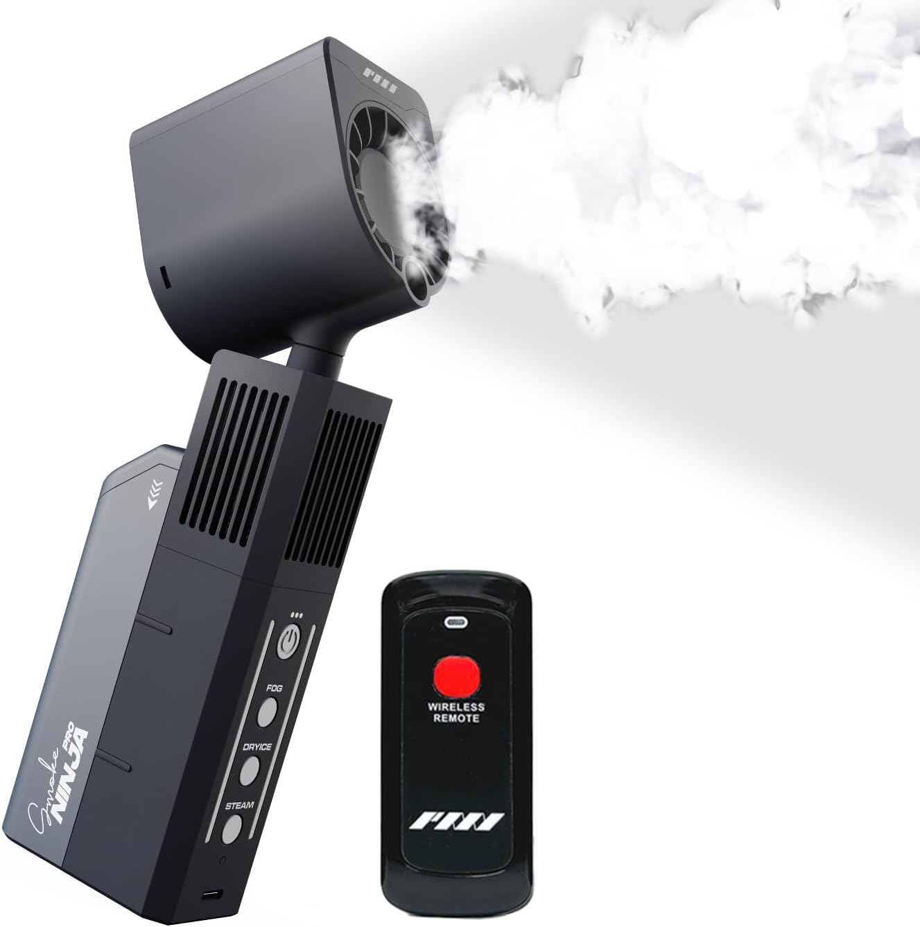 PMI SmokeNINJA PRO HAZER KIT - Portable Fog Machine with Bluetooth, 3rd Gen Haze Nozzle for Cinematic & Studio Use - Perfect for Cinematography, Photography, and Events (PRO HAZER KIT)