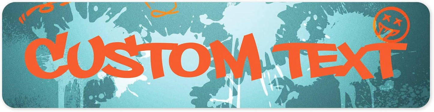 Custom Sign, Custom Street Sign, 11 Font Colors, 13 Font Styles, 4 Hole Options, 22 Sizes, 12x48 Inches, Rust Free DiBound, Fade Resistant, Made in USA by My Sign Center (Graffiti)