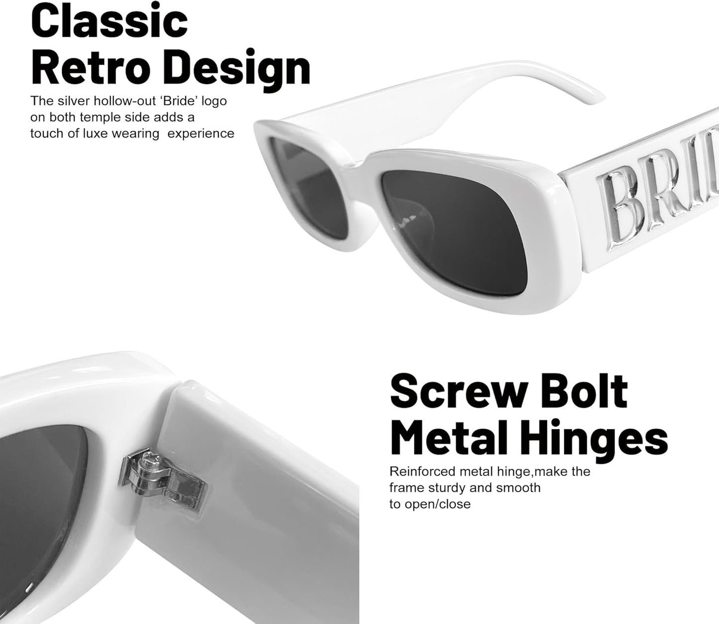 LADY&HOME Bride Sunglasses,Bachelorette Party Decoration,Bridesmaid Favor Bridal Shower Accessory,Bride To Be Gift