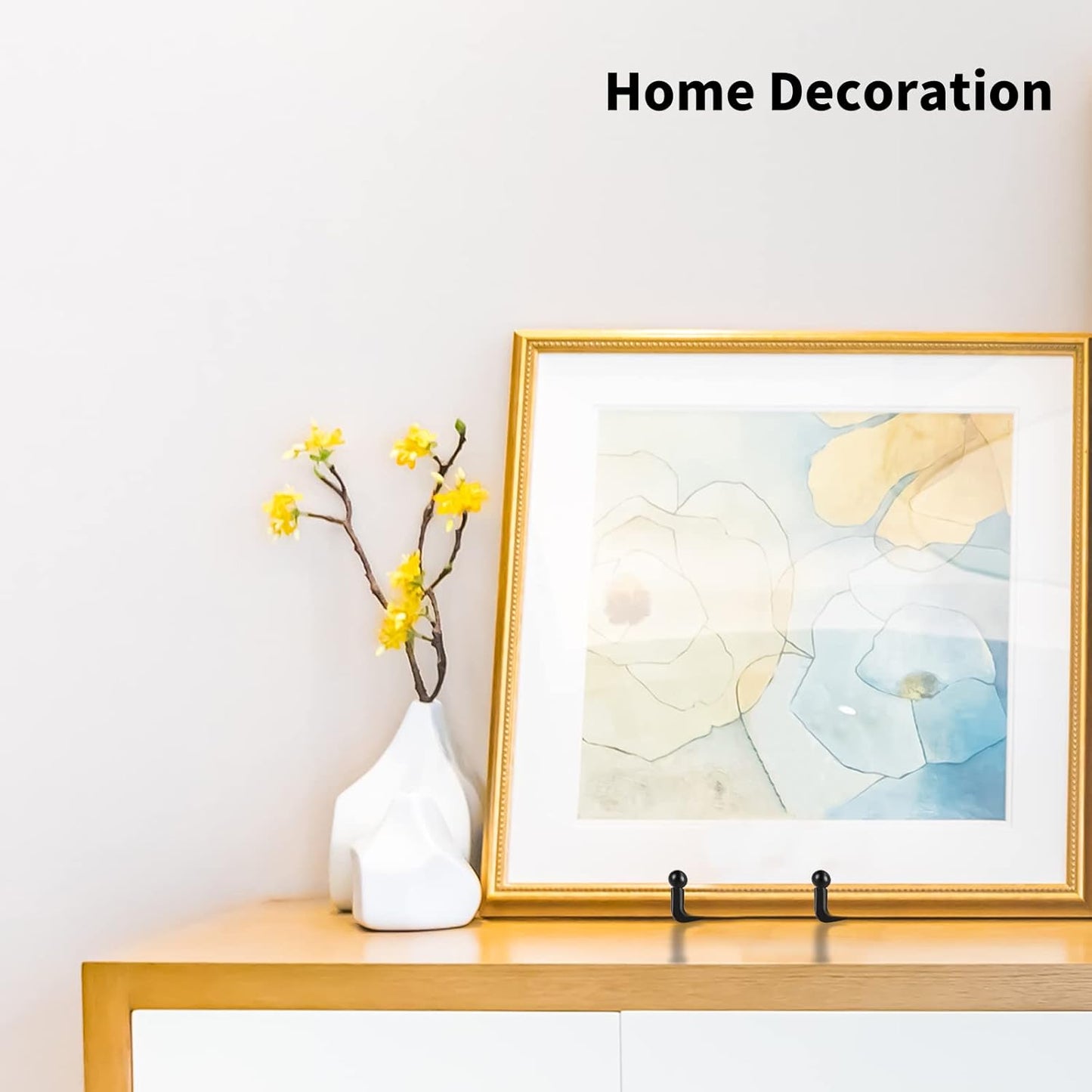 Decolore 6 Inch 5 Pack Black Metal Display Stands Plate Holder Display Stands for Picture, Decorative Plate, Book, Photo Easel, Artistic Work