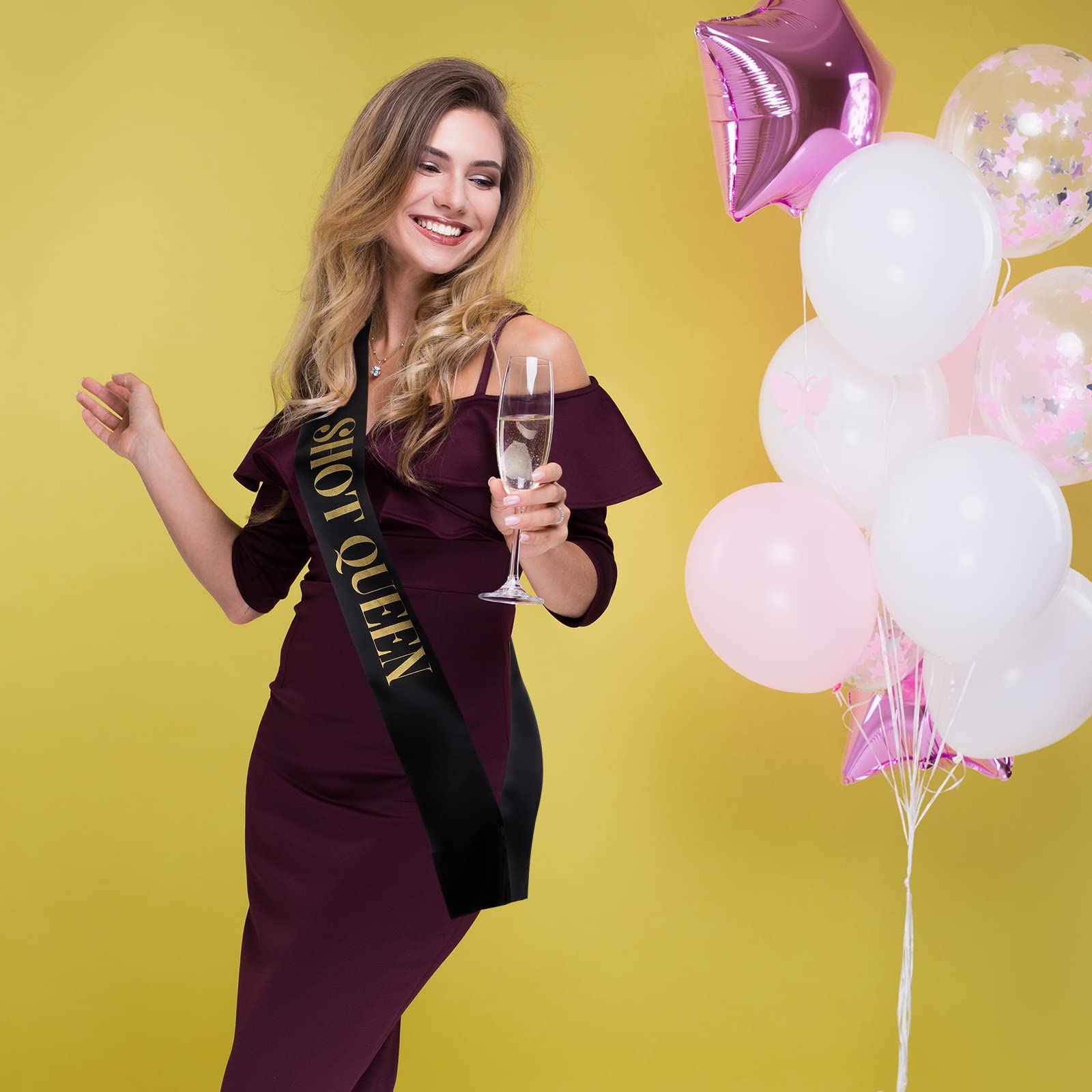 Weewooday 10 Pieces Birthday Sash for Women Happy Birthday Sash for Queen Party Favors, 2