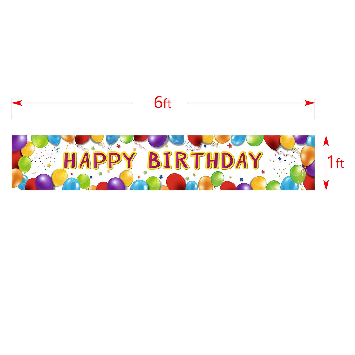 Letjolt Happy Birthday Banner Balloon Sign Huge Party Supplies 6 Feet