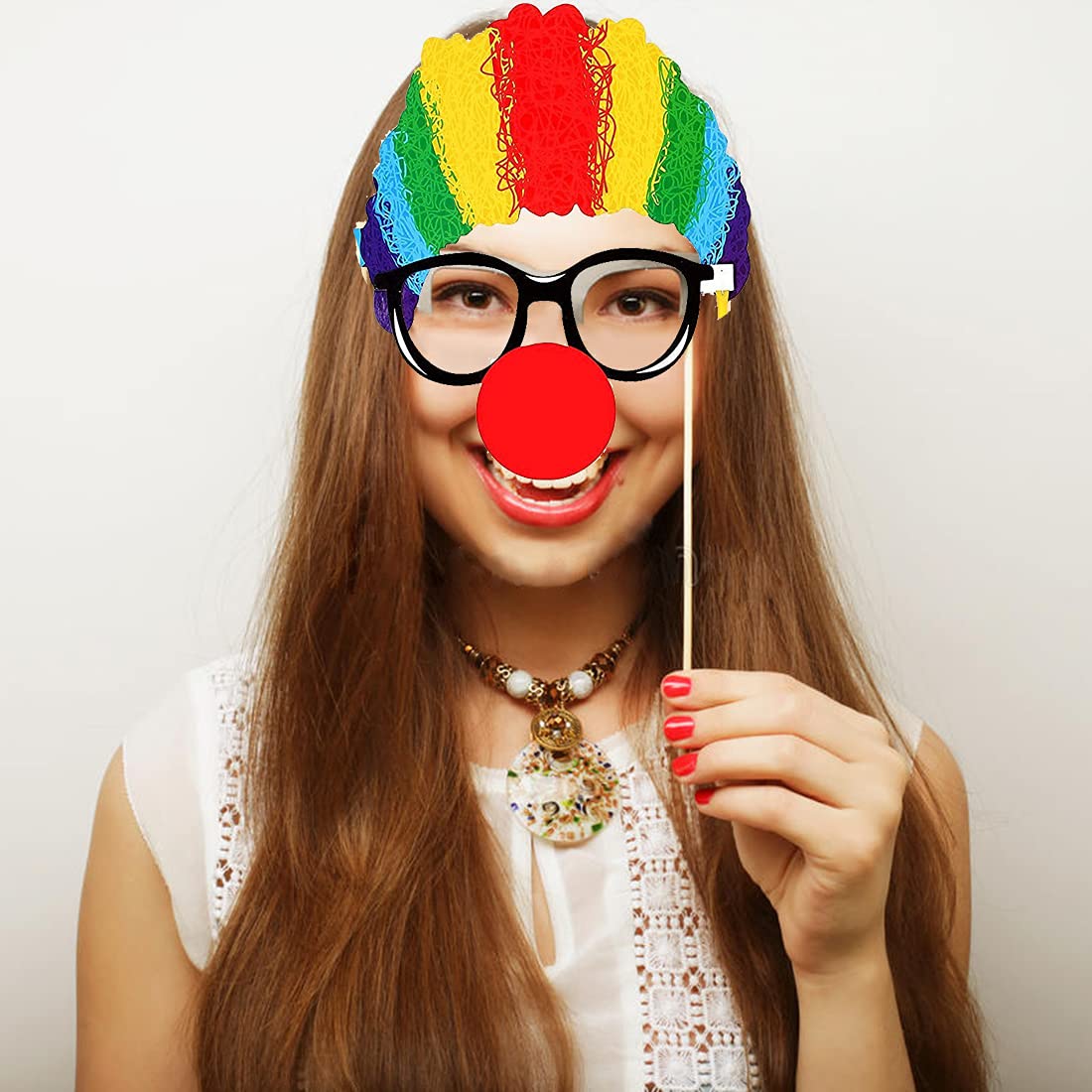 36PCS Circus Photo Booth Props Funny Carnival Theme Party Decorations