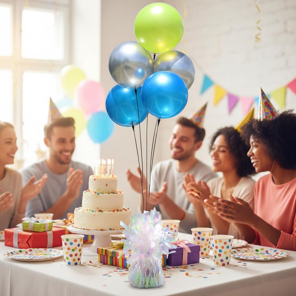 Moretreat Aluminum Foil Balloon Weights for Parties (6 pcs) - 0.31lb (140g) Each - Premium Balloon