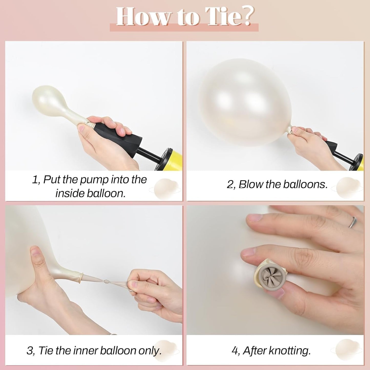 Dusty Pink Balloons, 50pcs Blush Light Pink Double Stuffed Pearl White Metallic Chrome Rose Gold Balloons for Women Girls Birthday Party Boho Wedding Engagement Bridal Shower Baby Shower Decoration