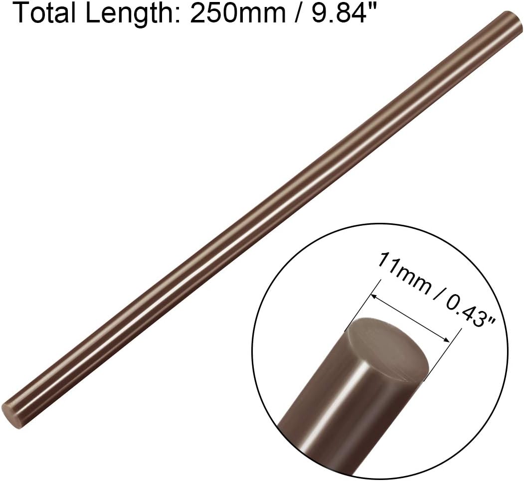 uxcell 20pcs Hot Glue Sticks for Glue Gun 7/16-inch x 10-inch Mini Hot Melt Adhesive Glue Stick Brown