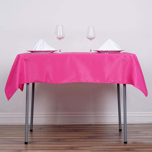 Efavormart 54x54 Fushia Wholesale Linens Seamless Polyester Square Linen Tablecloth for Wedding Banquet Party Restaurant