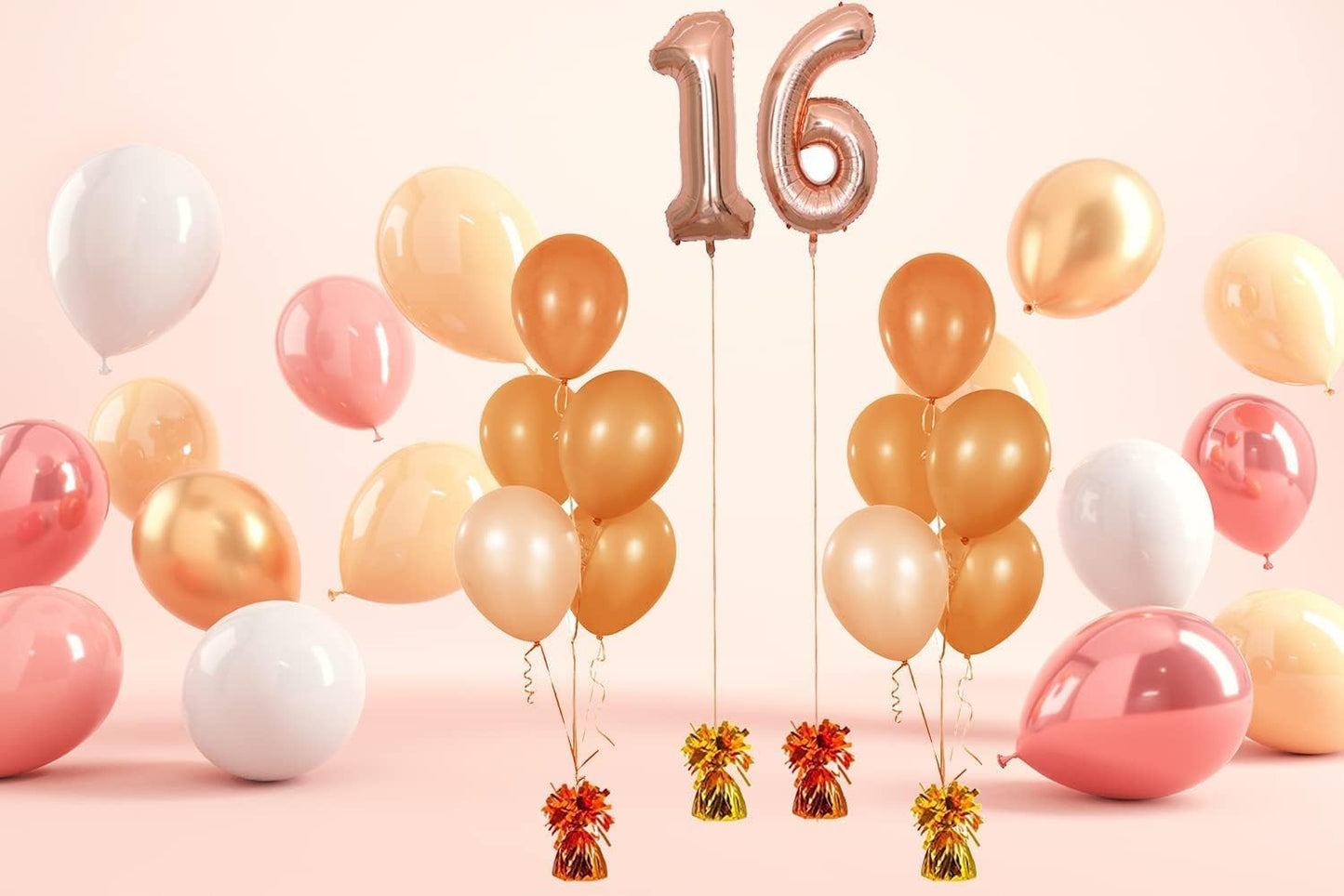 Metallic Balloon Weights, Birthday Party Favors, Novelty and Gag Gifts, 5.5" Inches, 6-Pack (White)