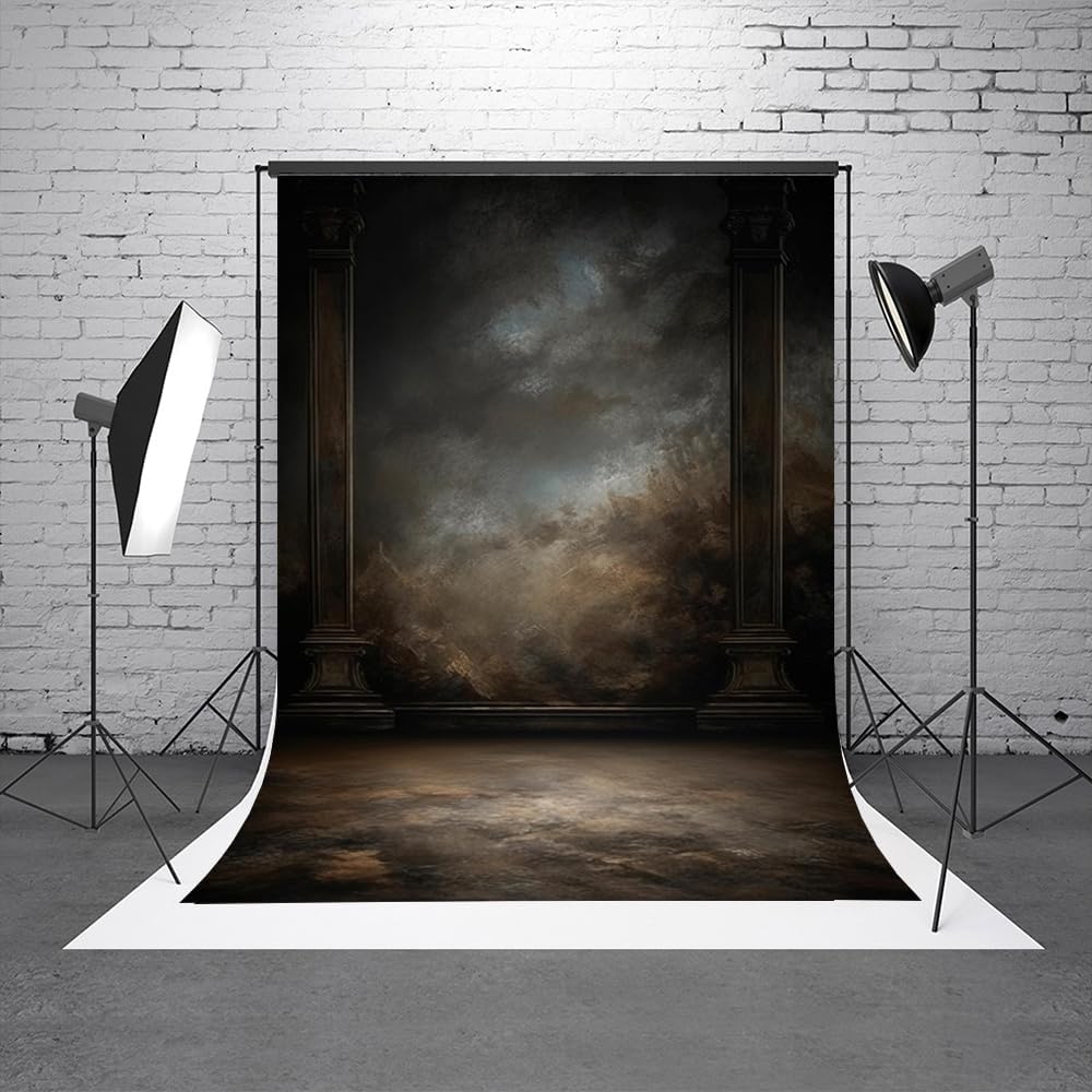 6.5x10ftDark Vintage Photography Backdrops Portrait Photo Backdrop Wedding Bridal Show Birthday Background for Studio Props