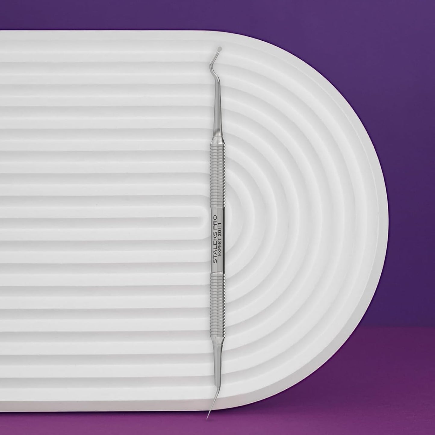 Staleks Pro Expert 20 Pedicure Curette Type 1 – Hemisphere Curette and Toenail Cleaner – Stainless Steel – for Professional Pedicure