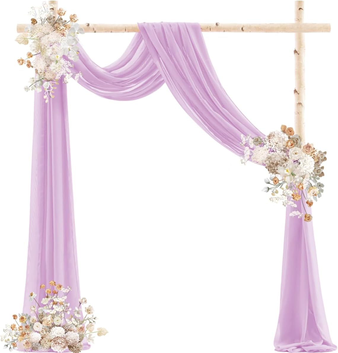 Lilac Purple Wedding Arch Draping Fabric 29" x 20 FT Wedding Drapes for Backdrop Sheer Curtains Drapes for Romantic Bridal Baby Shower Decor Ceremony Birthday Party Fall Outdoor Events