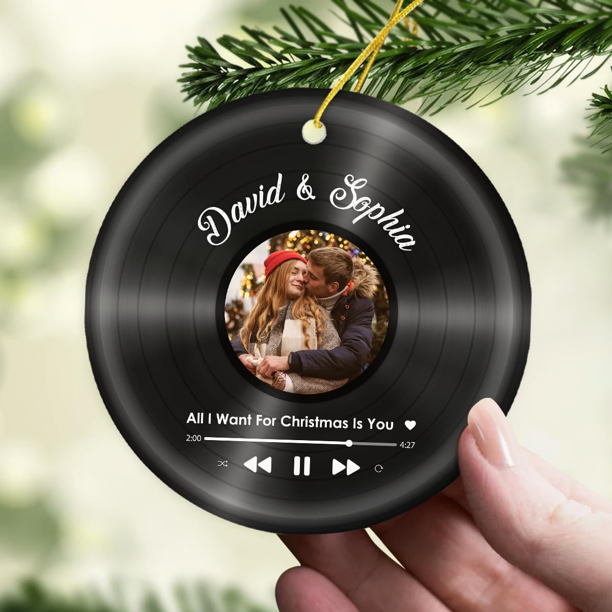 Pawfect House All I Want for Christmas is You, Personalized Ceramic Christmas Ornaments, Christmas Couples Gifts, Anniversary, Wedding, Birthday Decorations Gifts for Boyfriend, Girlfriend