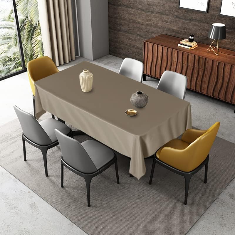 Fitable Rectangle Tablecloth Stain and Wrinkle Resistant Washable Polyester Table Cloth for Buffet Parties and Camping (54x78 inch, Taupe)