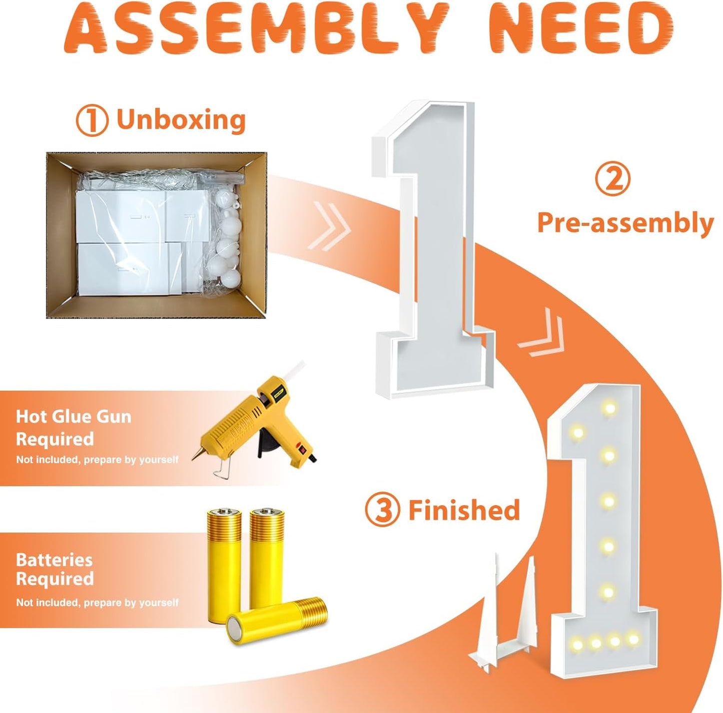 4FT Marquee Numbers 13, Large Light Up Numbers 13th Birthday Decorations for Girls Boys, Cardboard Number for Women Men Anniversary Party Decor Backdrop, DIY Foam Board Mosaic Number Sign