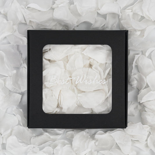 Rosaura Real Preserved Rose Petals 50g(1.75oz) for Wedding Decor, Romantic Nights - Includes Bonus Lucky Surprise Pack! (White)