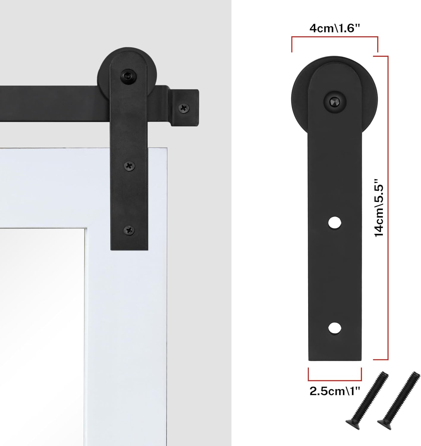 COGOOD Farmhouse Bathroom Mirror - 49 x 30 Large Rectangle Barn Door Mirror for Vanity, Bedroom, Living Room Wall Decor (Pure White)