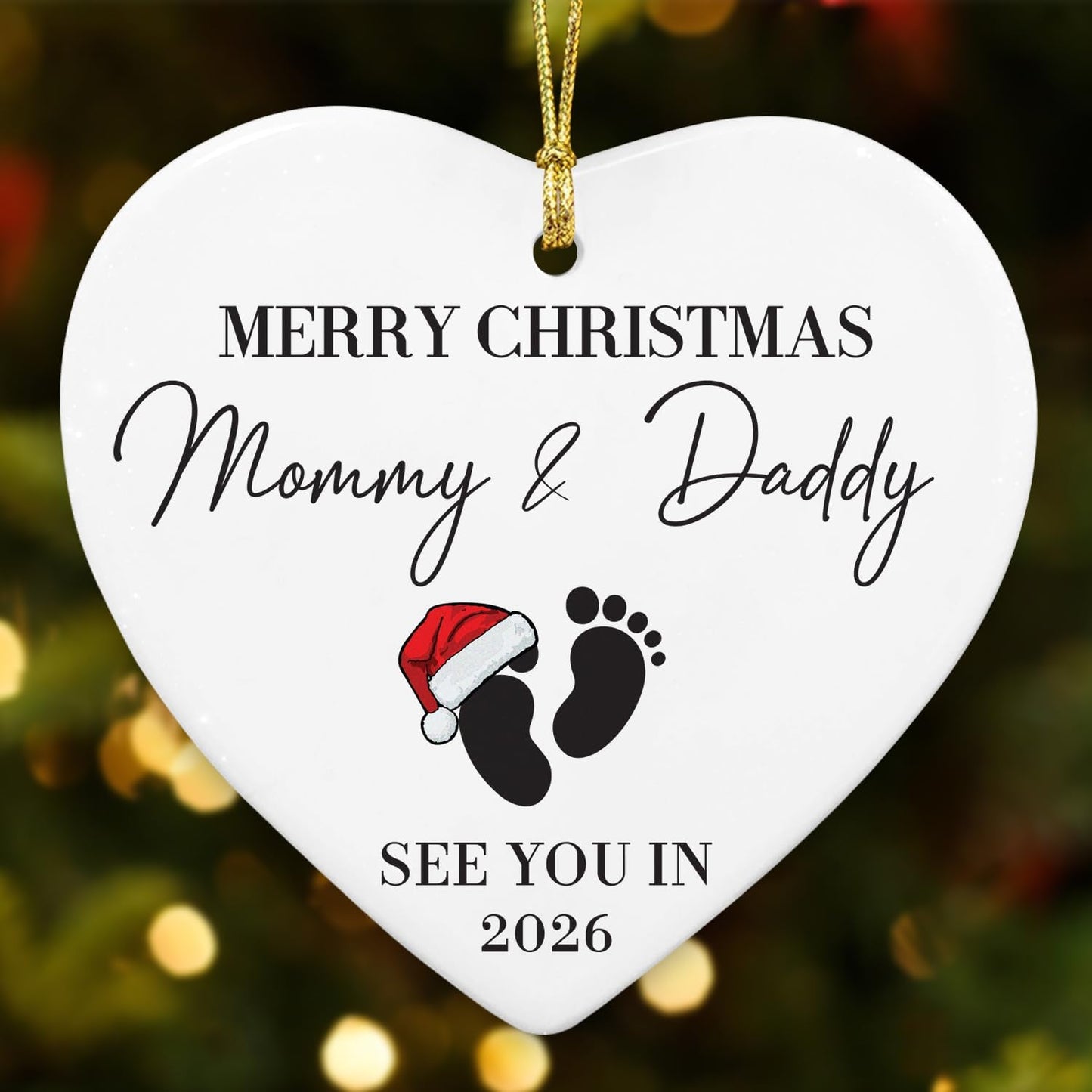 NewEleven Pregnancy Announcement Gifts for Husband Wife Family, Gender Reveal Gifts, Pregnancy Gift for Expecting Mom, for New Mom, New Dad, New Parents - Ornament