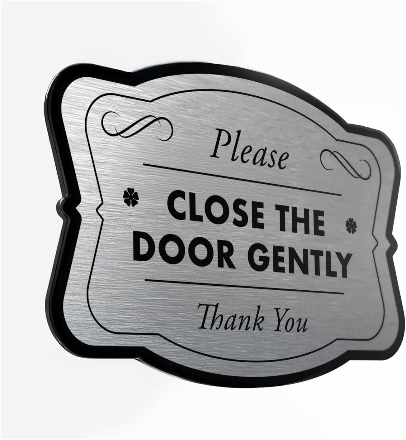 Custom Decorative Outdoor Metal Sign, Personalized Aluminum Driveway Sign, Waterproof, Made In USA, Design 3 Metallic Silver 30x24 In