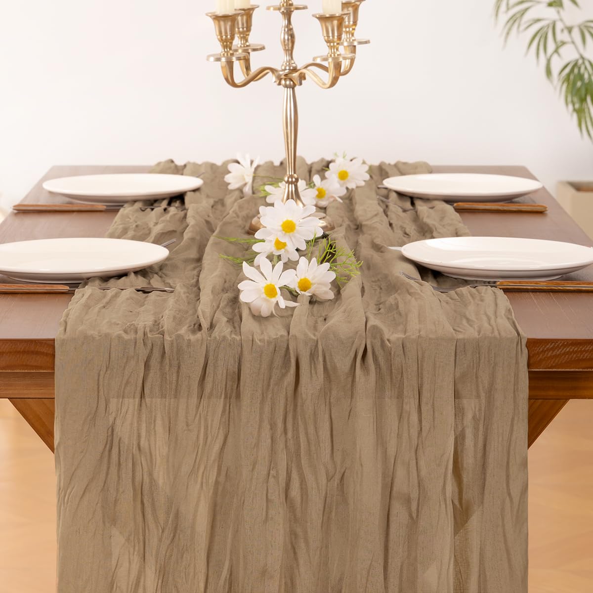 Cheesecloth Table Runner Summer Boho Wedding Birthday Party Home Decor