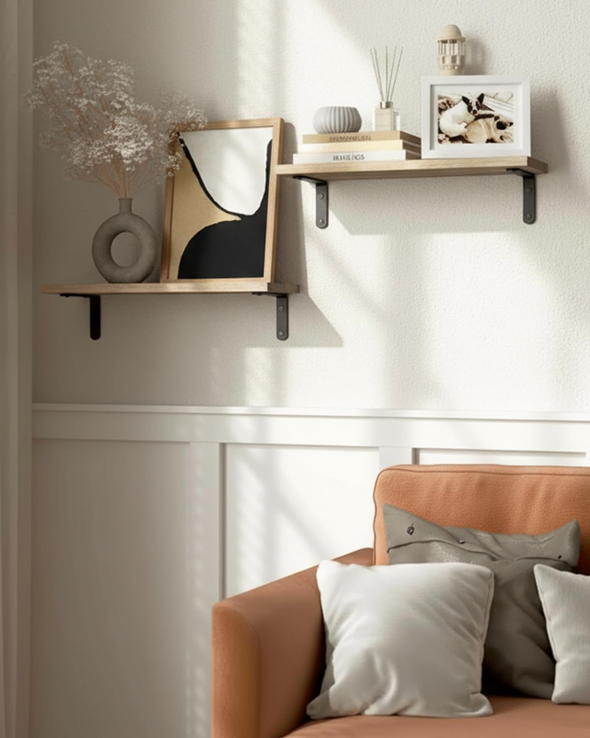 VIYYIEA Framed 3D Textured Wall Art, Handmade Paper Artwork,12x16inch, Modern Minimalist Neutral Decor for Living Room Bedroom Shelf, Black White Beige Abstract Picture