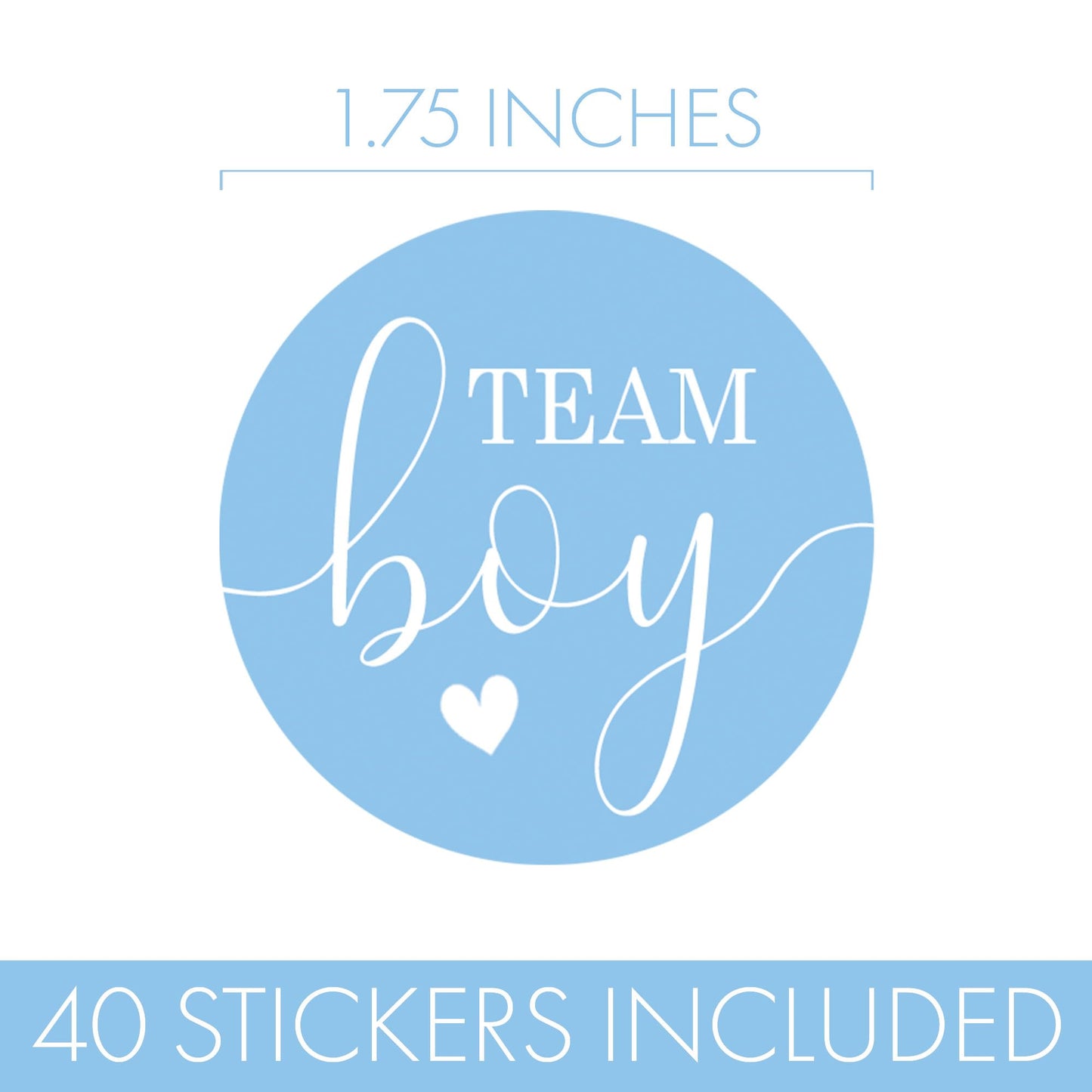 Pink or Blue Gender Reveal Stickers, 40 Count